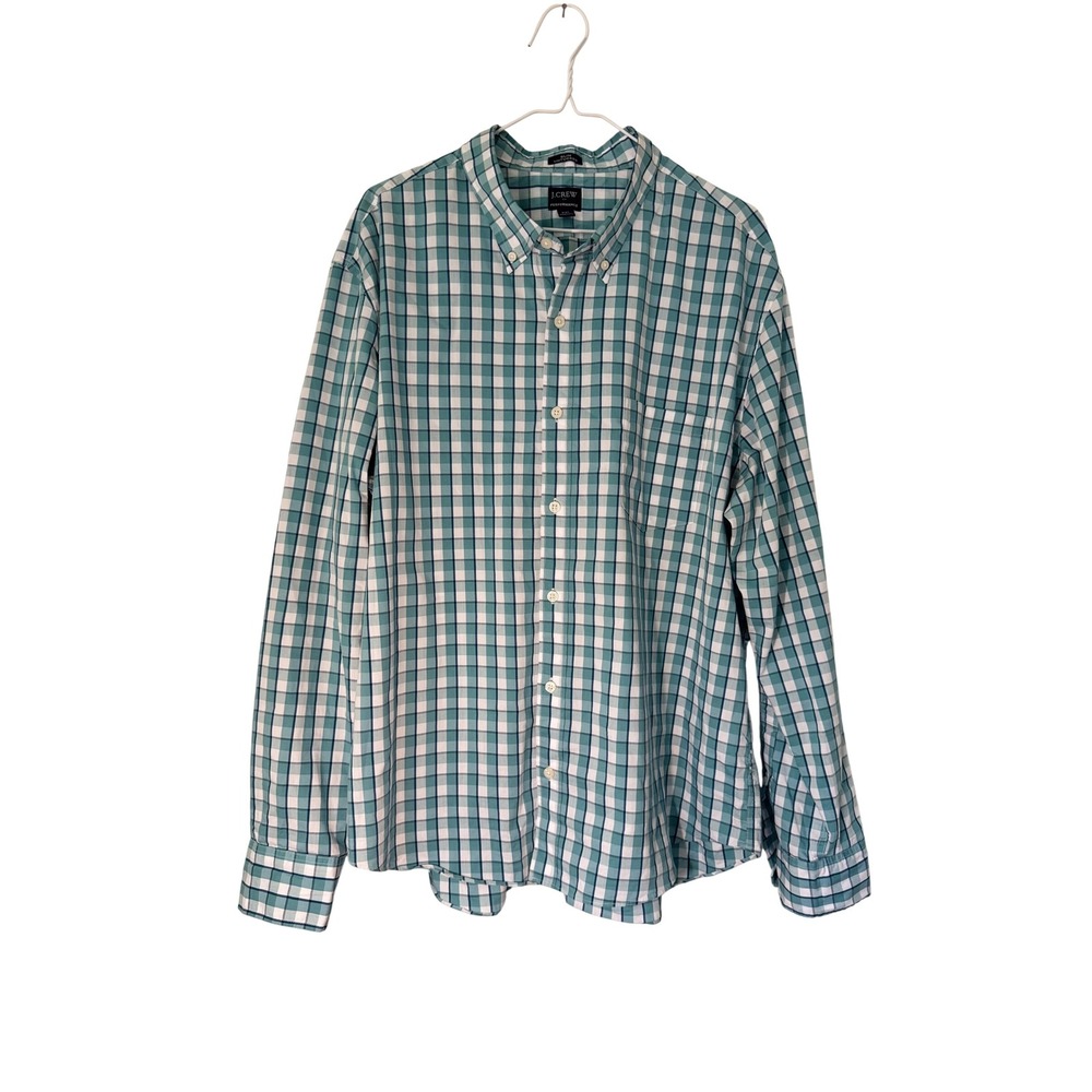 J.‎ Crew XXL Slim Untucked Performance Button Down Shirt Mens Checkered